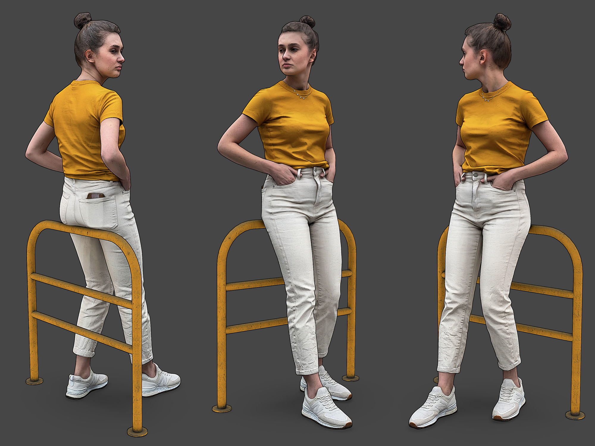 Stylized Woman Character 3D model_1