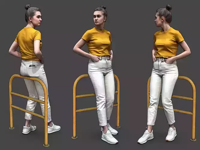 Stylized Woman Character 3D model