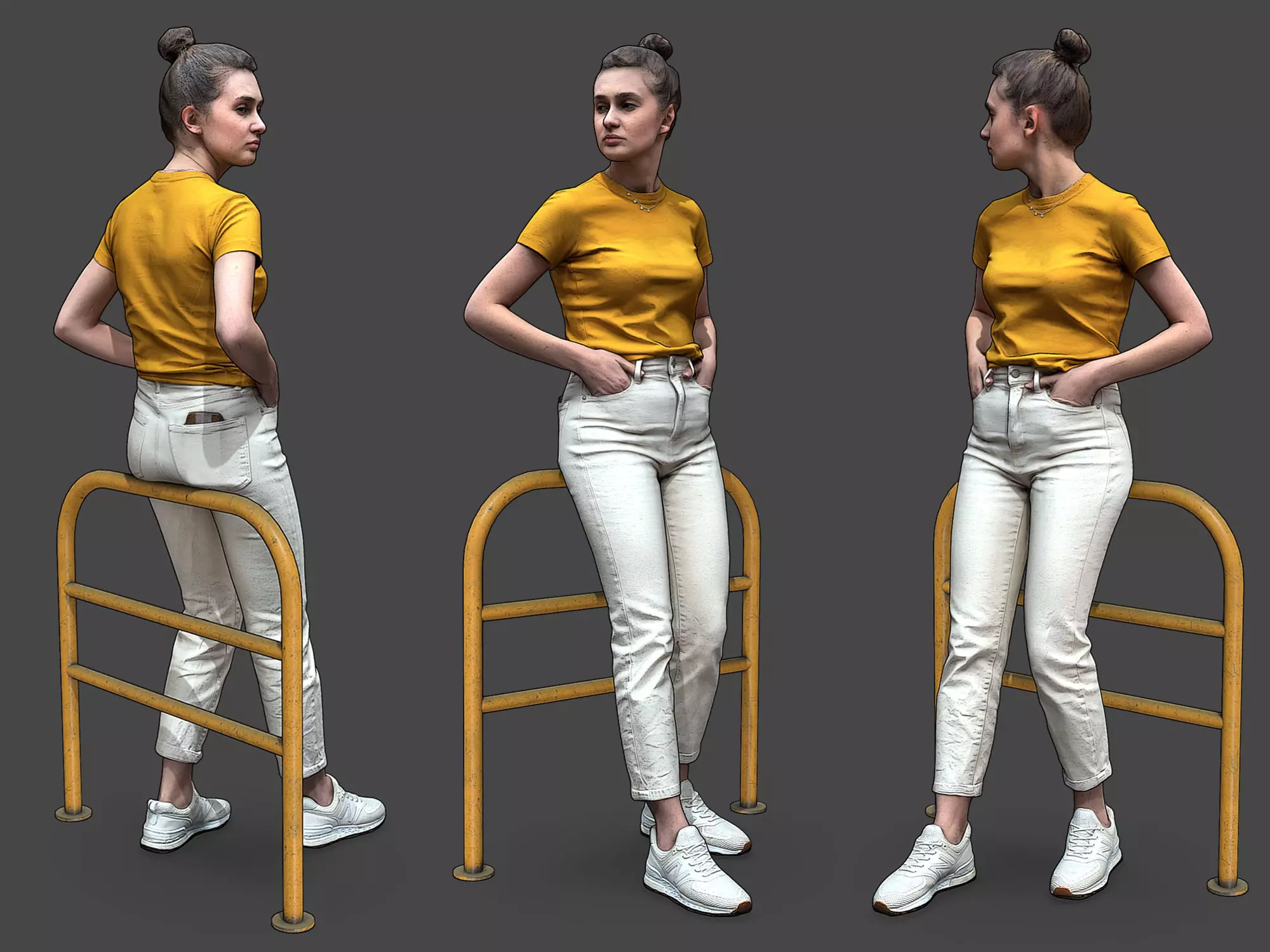 Stylized Woman Character 3D model_0