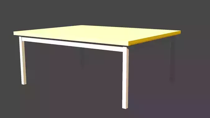 low poly table with top