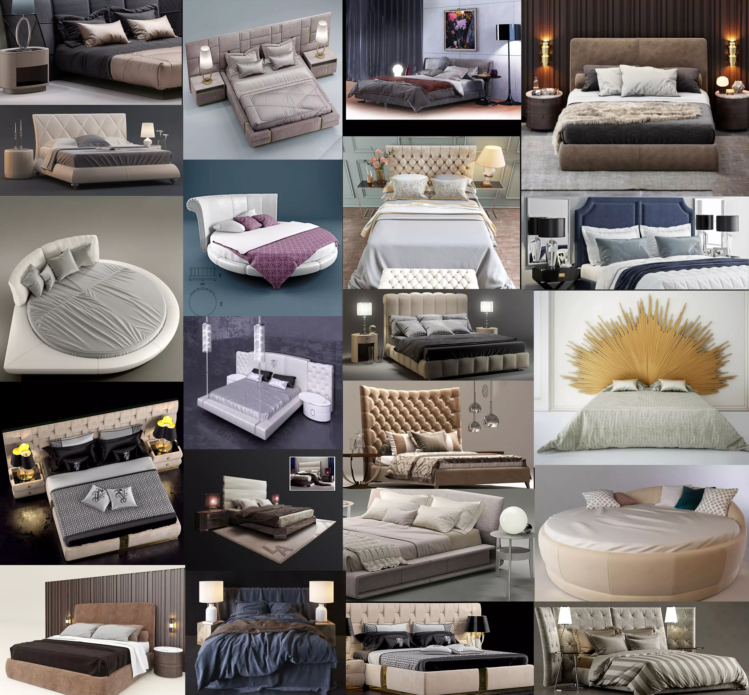 Bed Collection Vol 01    21 Items 3D model_0