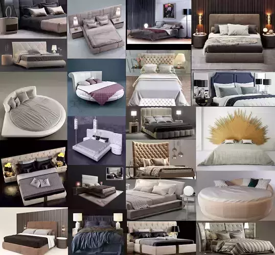 Bed Collection Vol 01    21 Items 3D model
