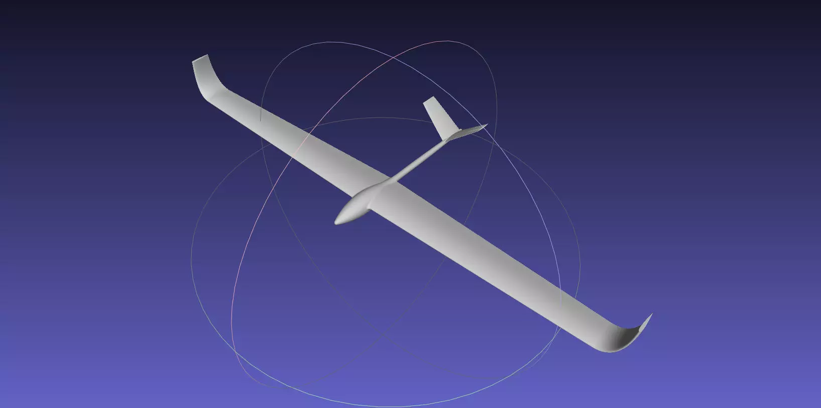 Elastic Control RC Glider Basic Body Design 3D print model