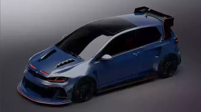 VW Golf Hycade 3D Model HQ Detail