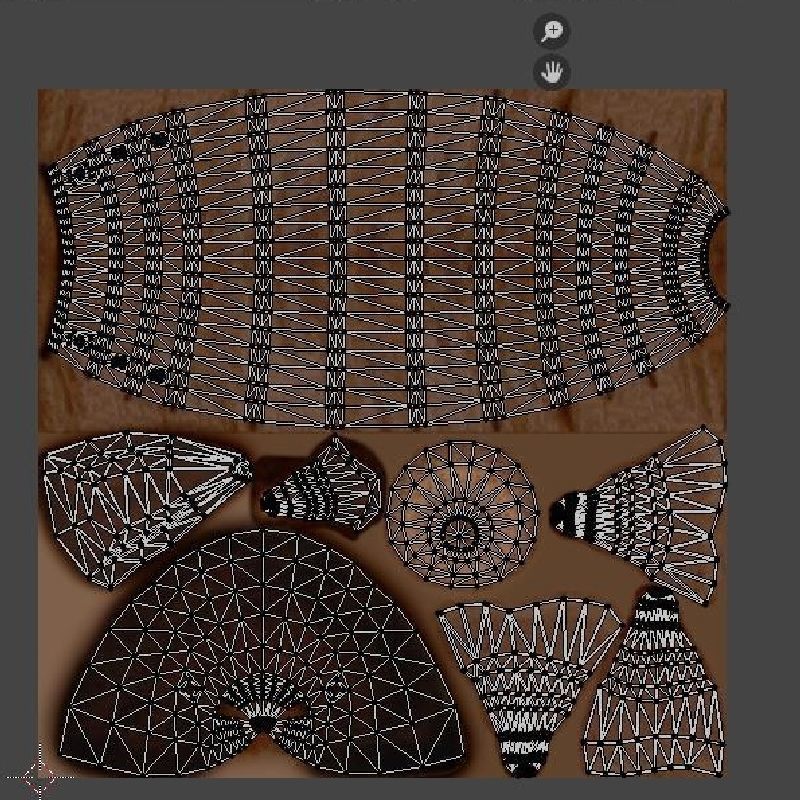 Worm Maggot Low-poly 3D model_7