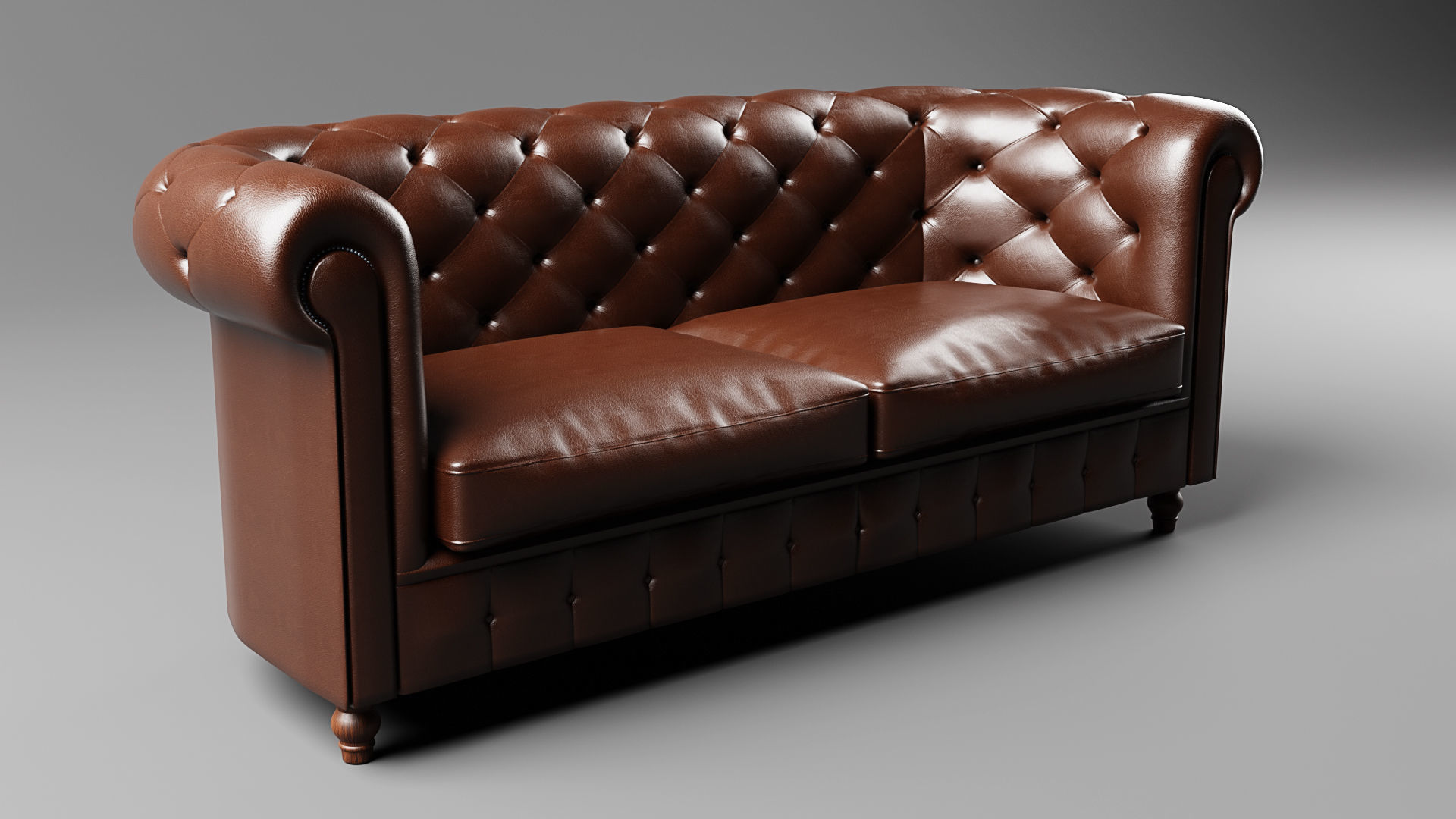 Chesterfield Sofa - High Poly 3D model_5