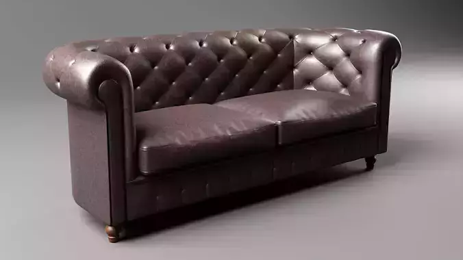 Chesterfield Sofa - High Poly