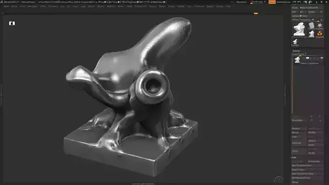 Modern Abstract Decorative sculpture 3d print model 3D print model