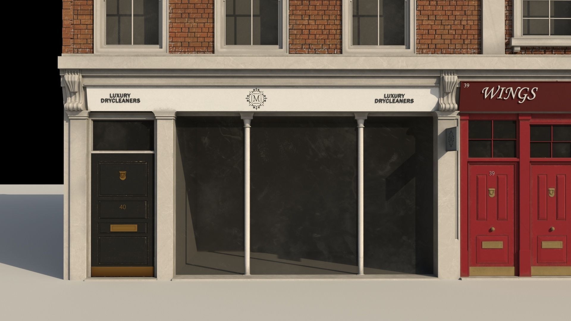 Town Building - 3D model_7