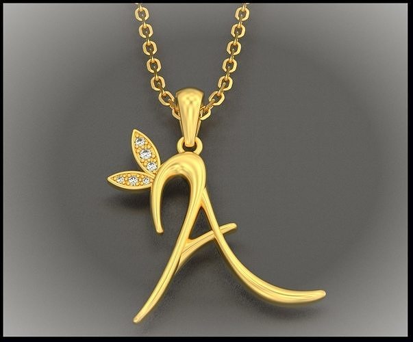 A Letter Leaf Style  3D print model