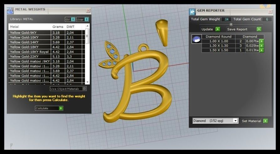 B Letter Leaf Style 3D print model_9