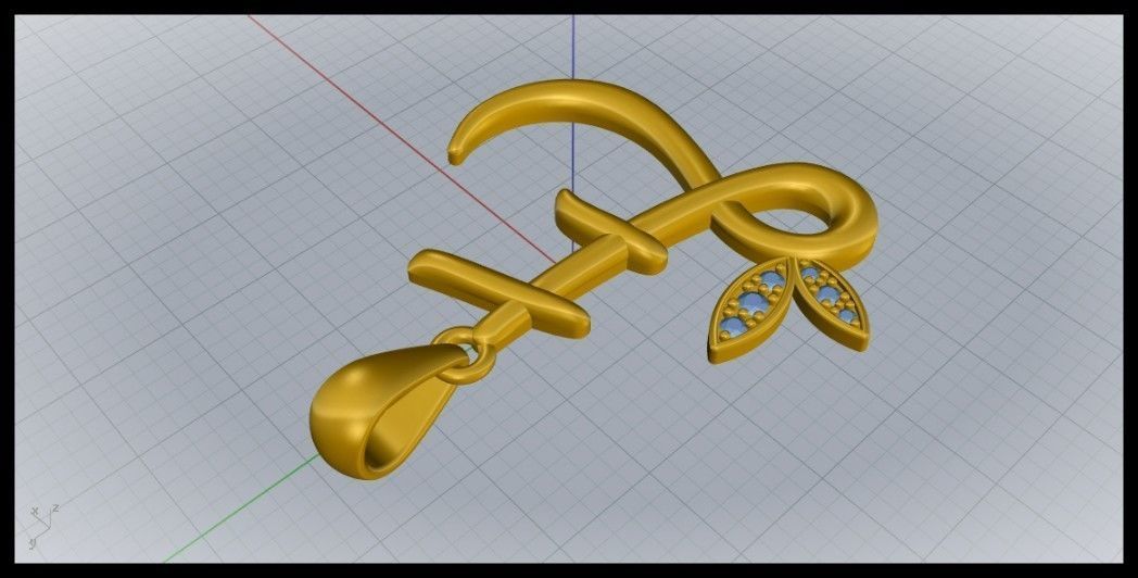 E Letter Leaf Style 3D print model_4