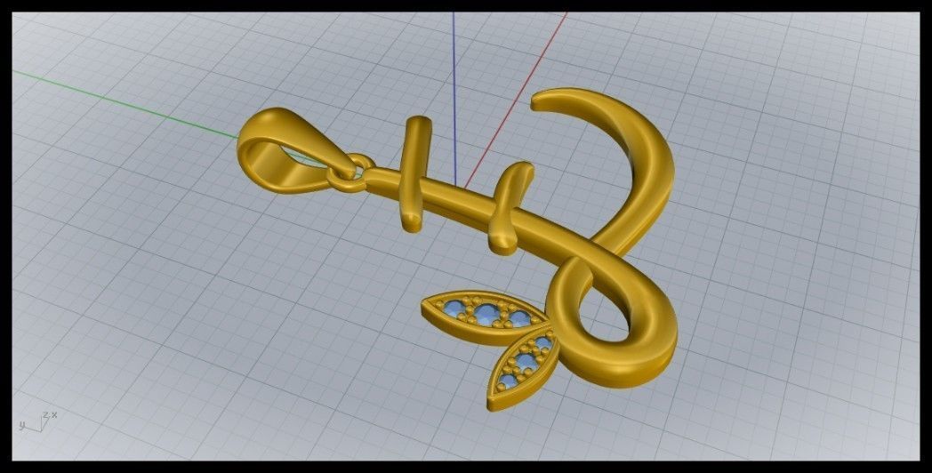 E Letter Leaf Style 3D print model_3