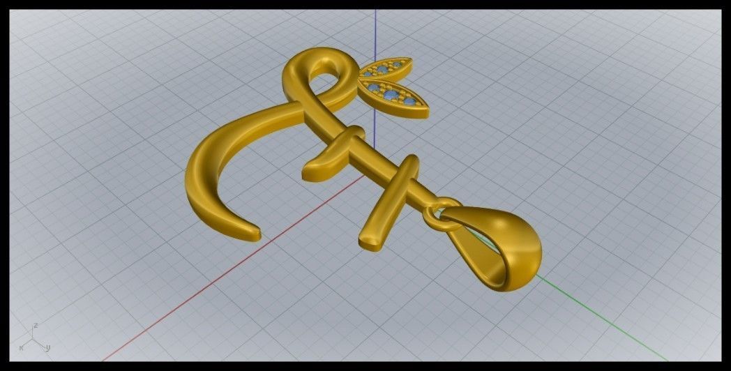 E Letter Leaf Style 3D print model_6