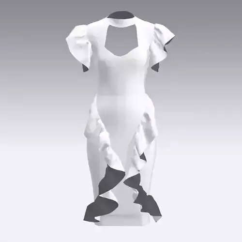 ruffled ruffled dress