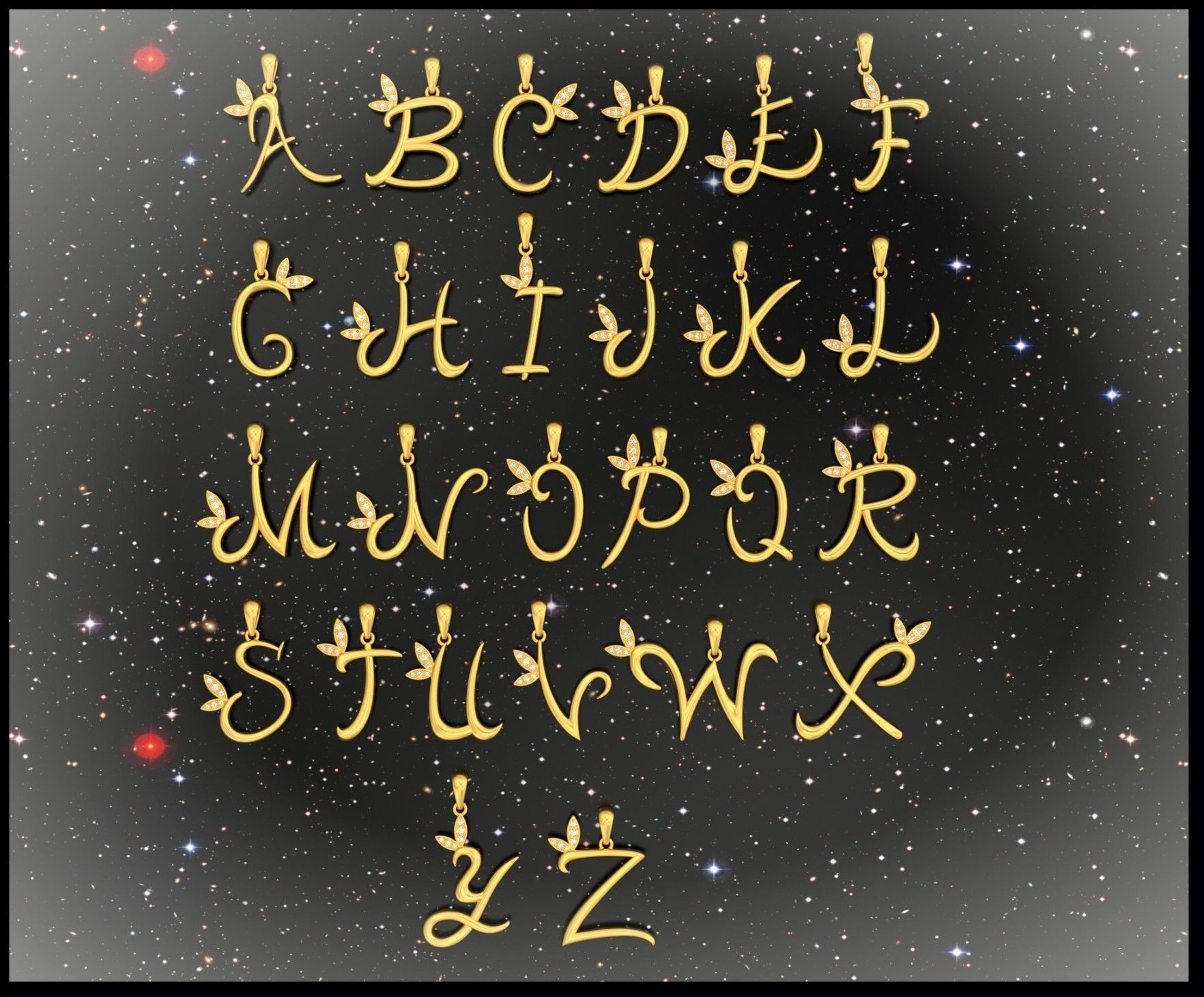 G Letter Leaf Style 3D print model_2