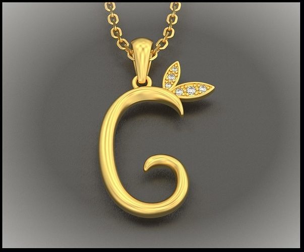 G Letter Leaf Style 3D print model