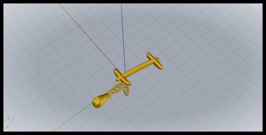 I Letter Leaf Style 3D print model_4