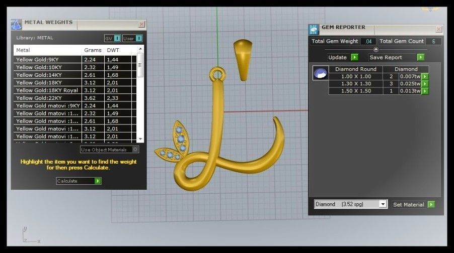 L Letter Leaf Style 3D print model_9