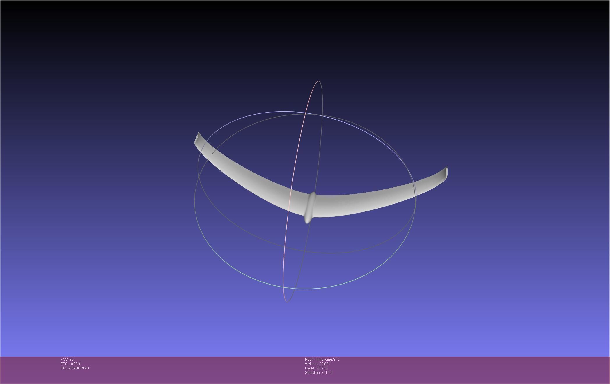 Flying Wing RC Glider Basic Shape 3D print model_7