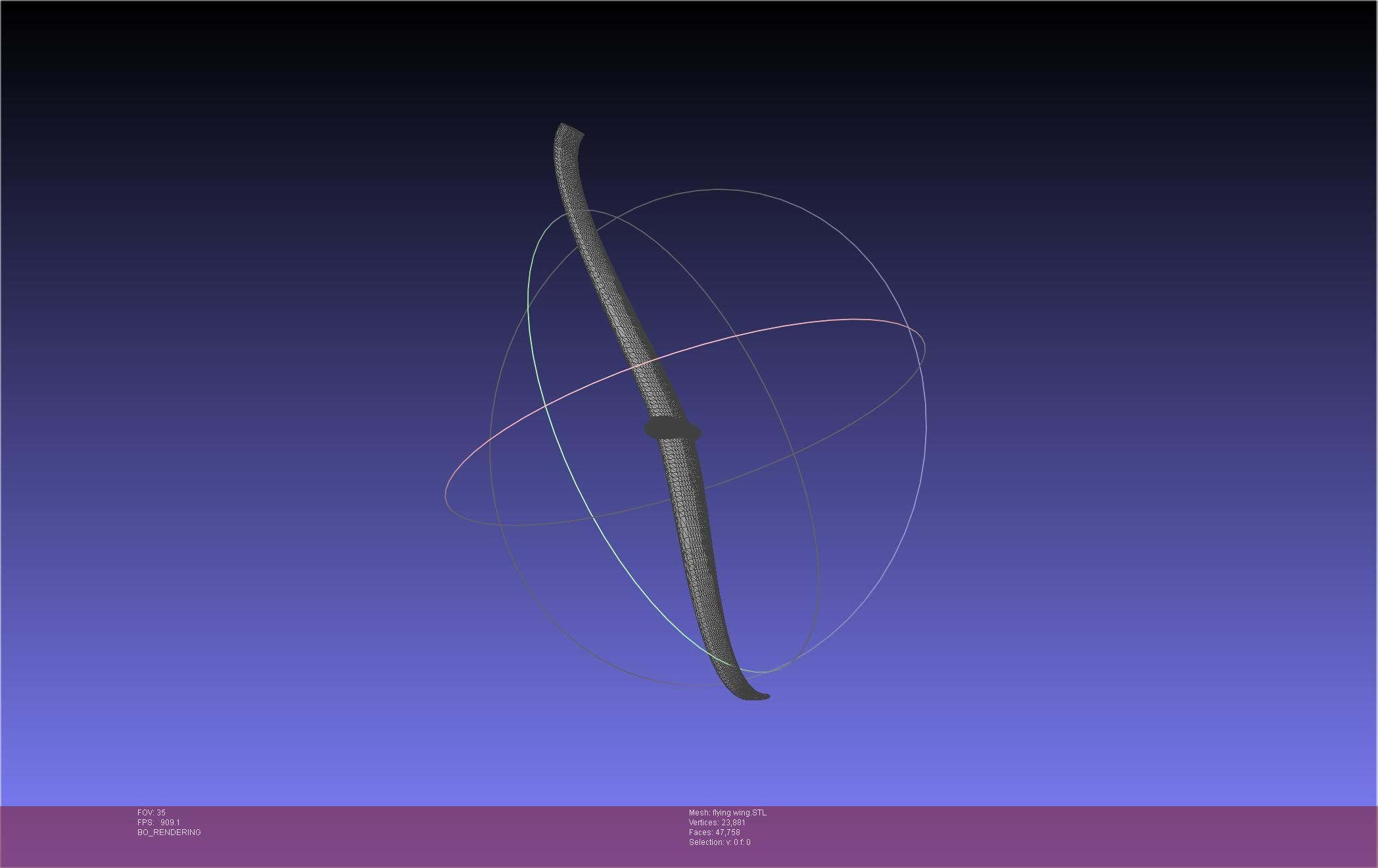 Flying Wing RC Glider Basic Shape 3D print model_36