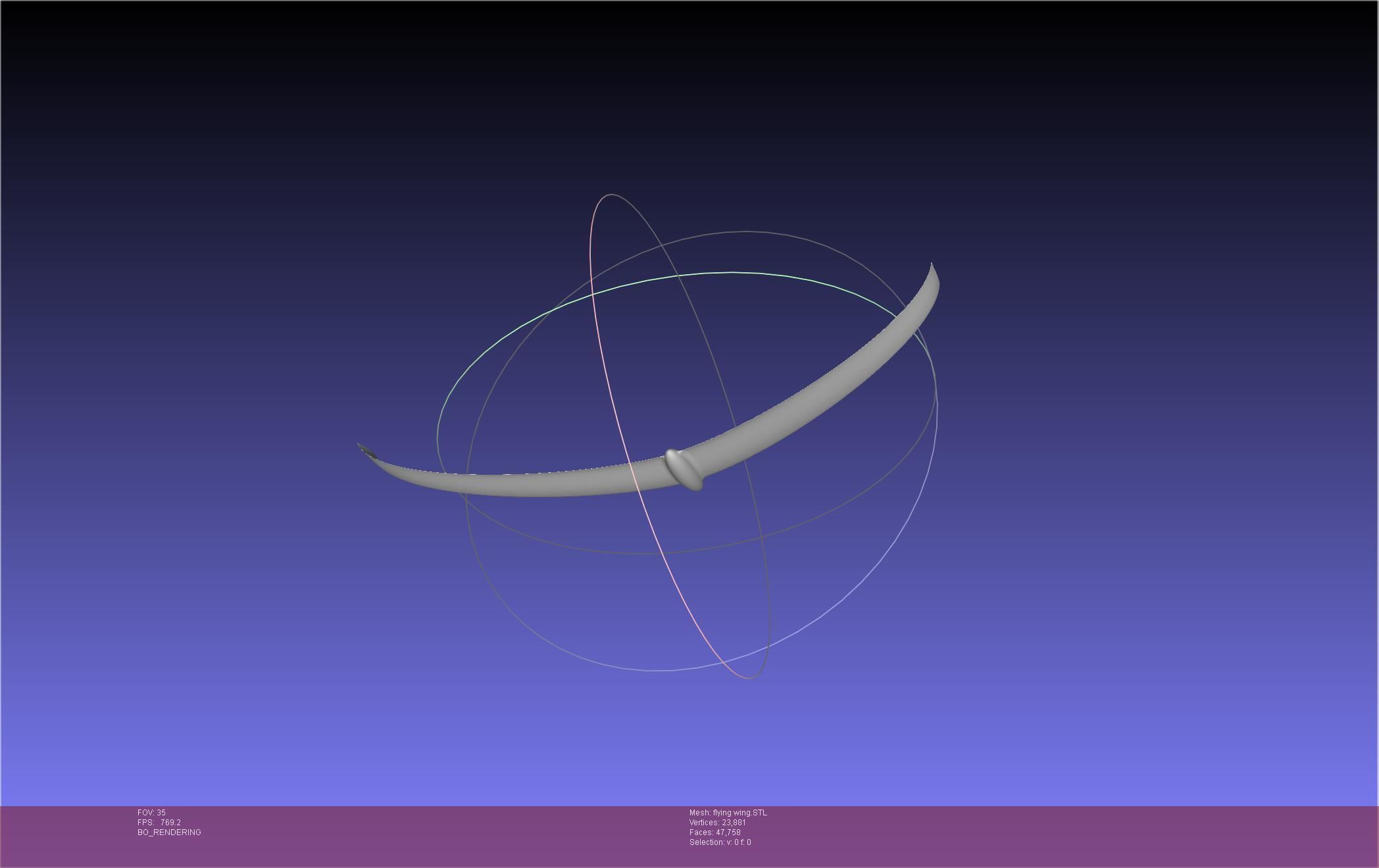 Flying Wing RC Glider Basic Shape 3D print model_14