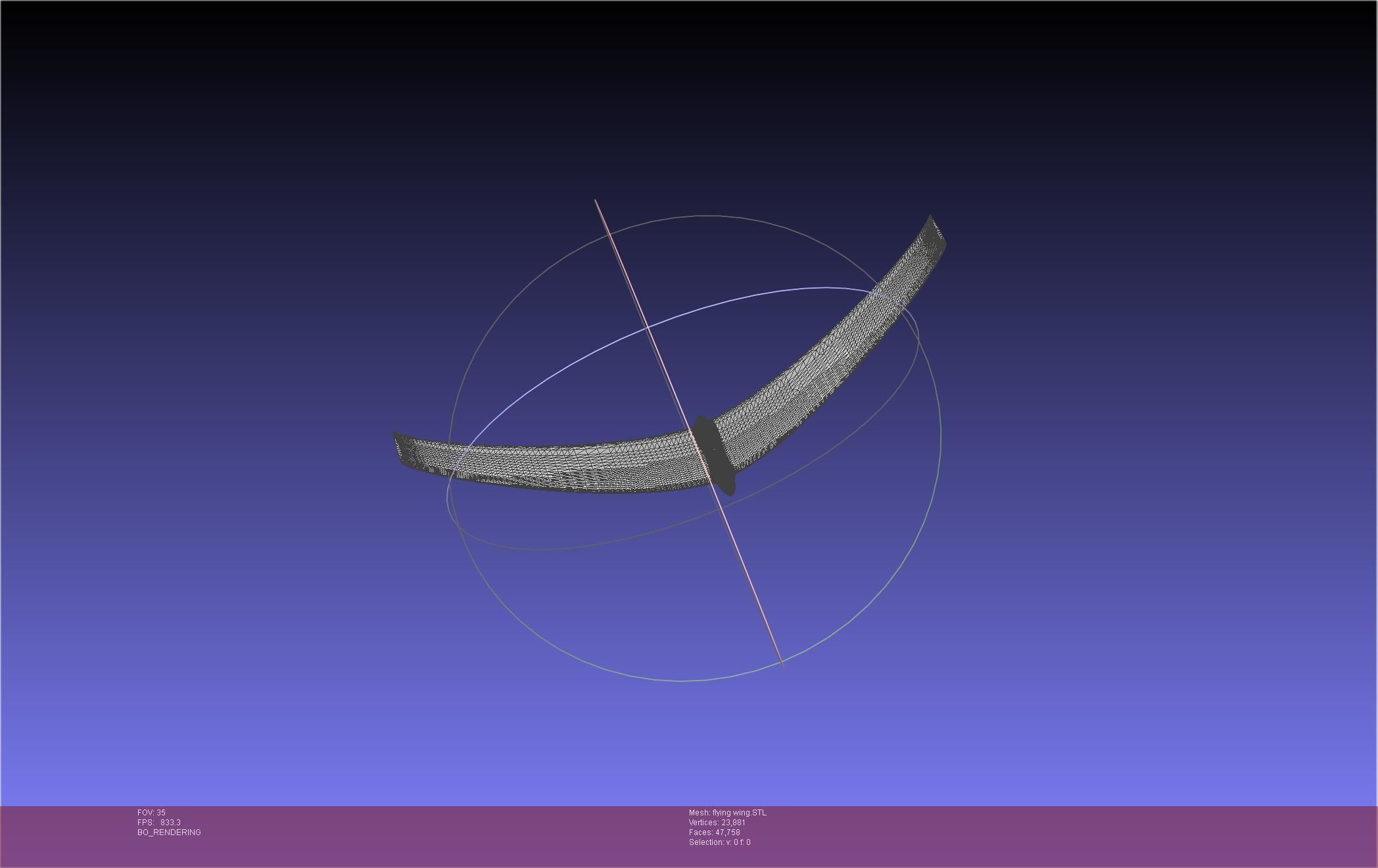 Flying Wing RC Glider Basic Shape 3D print model_33