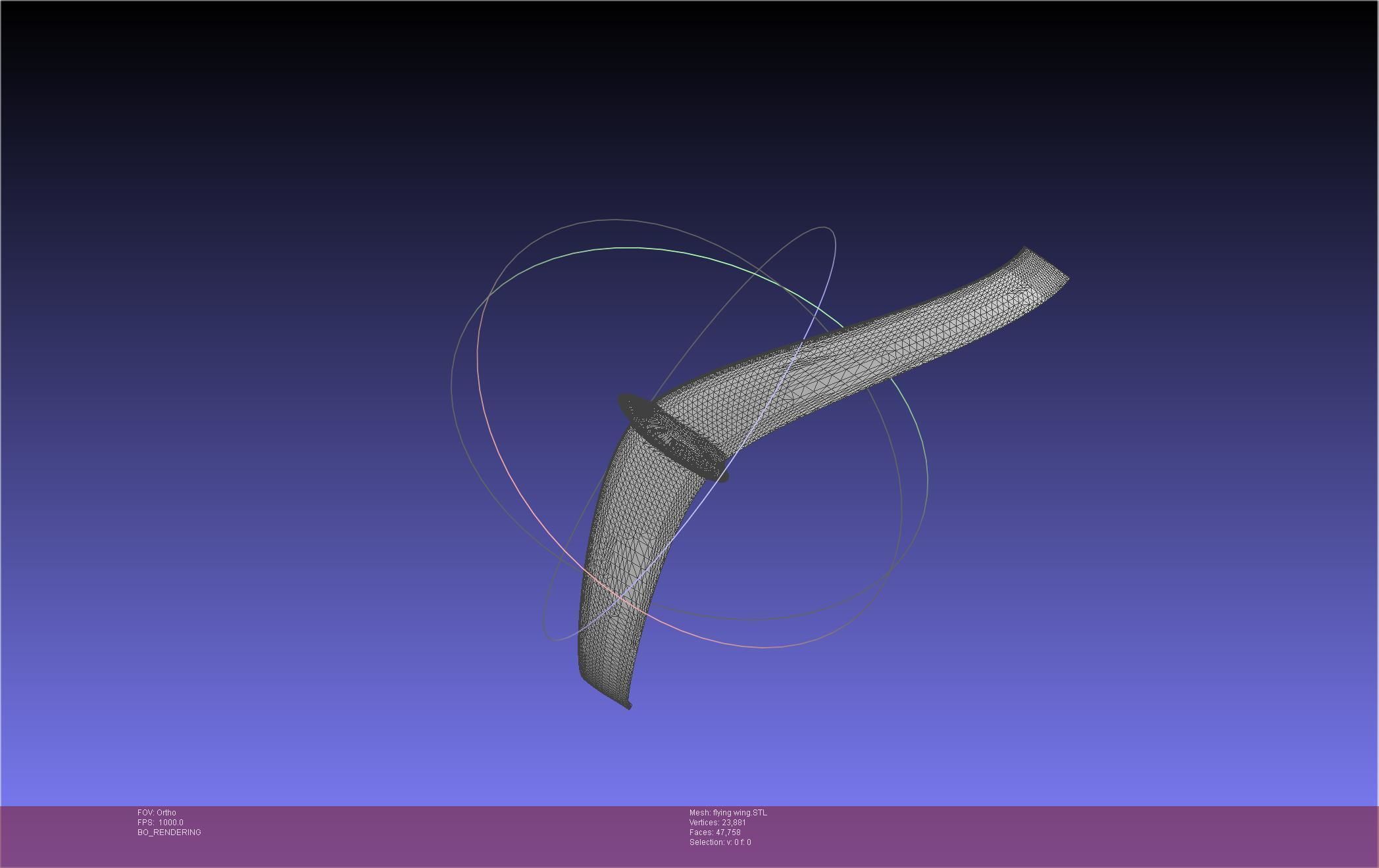 Flying Wing RC Glider Basic Shape 3D print model_47