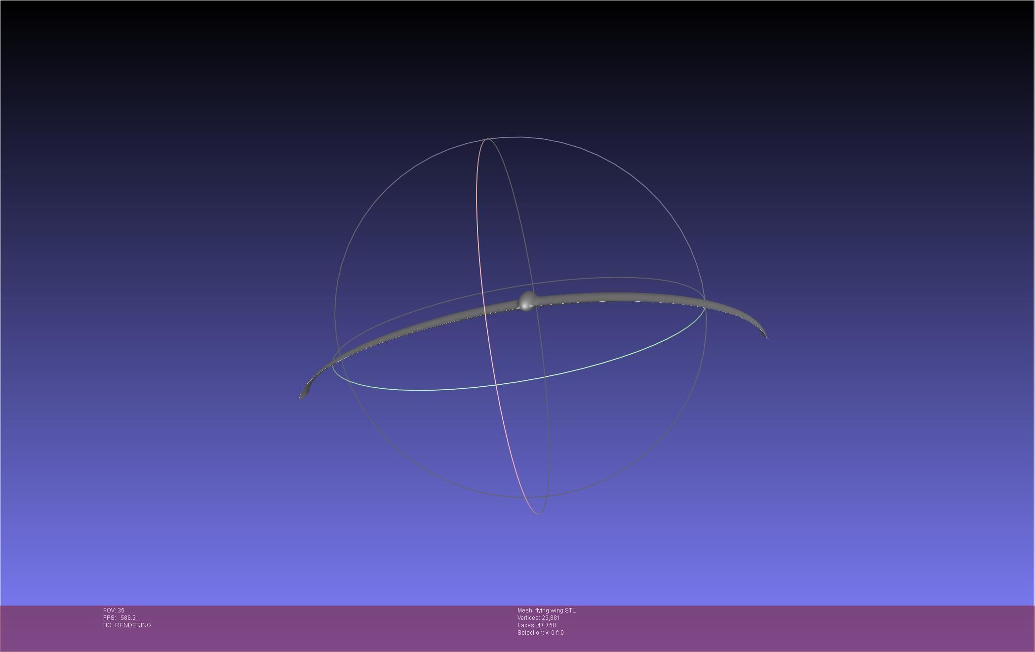 Flying Wing RC Glider Basic Shape 3D print model_12