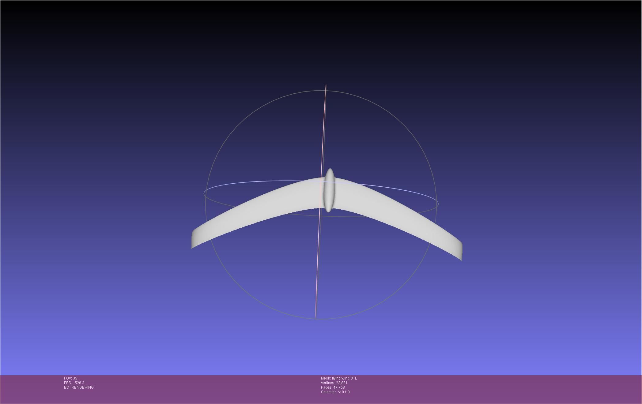 Flying Wing RC Glider Basic Shape 3D print model_10