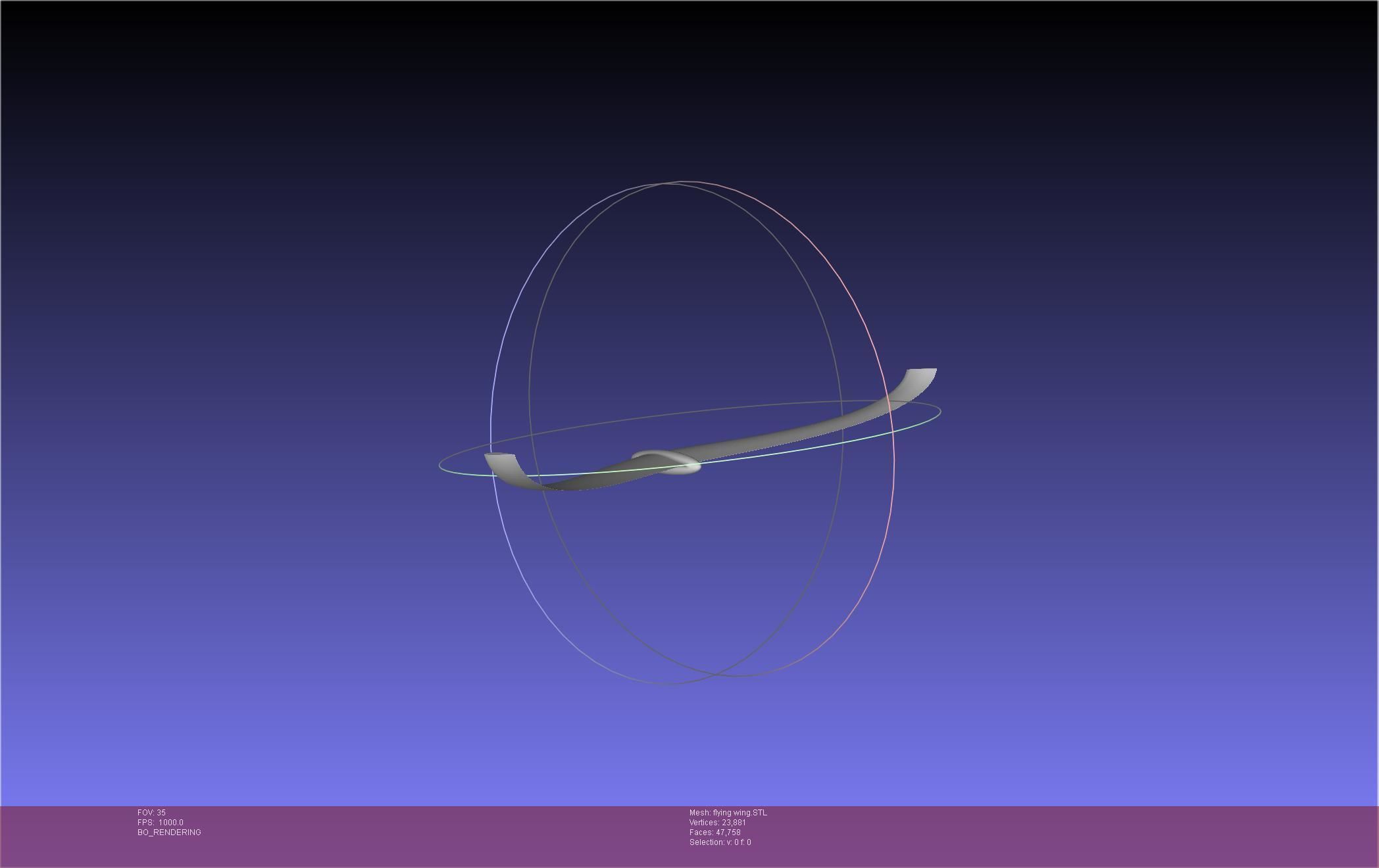 Flying Wing RC Glider Basic Shape 3D print model_17