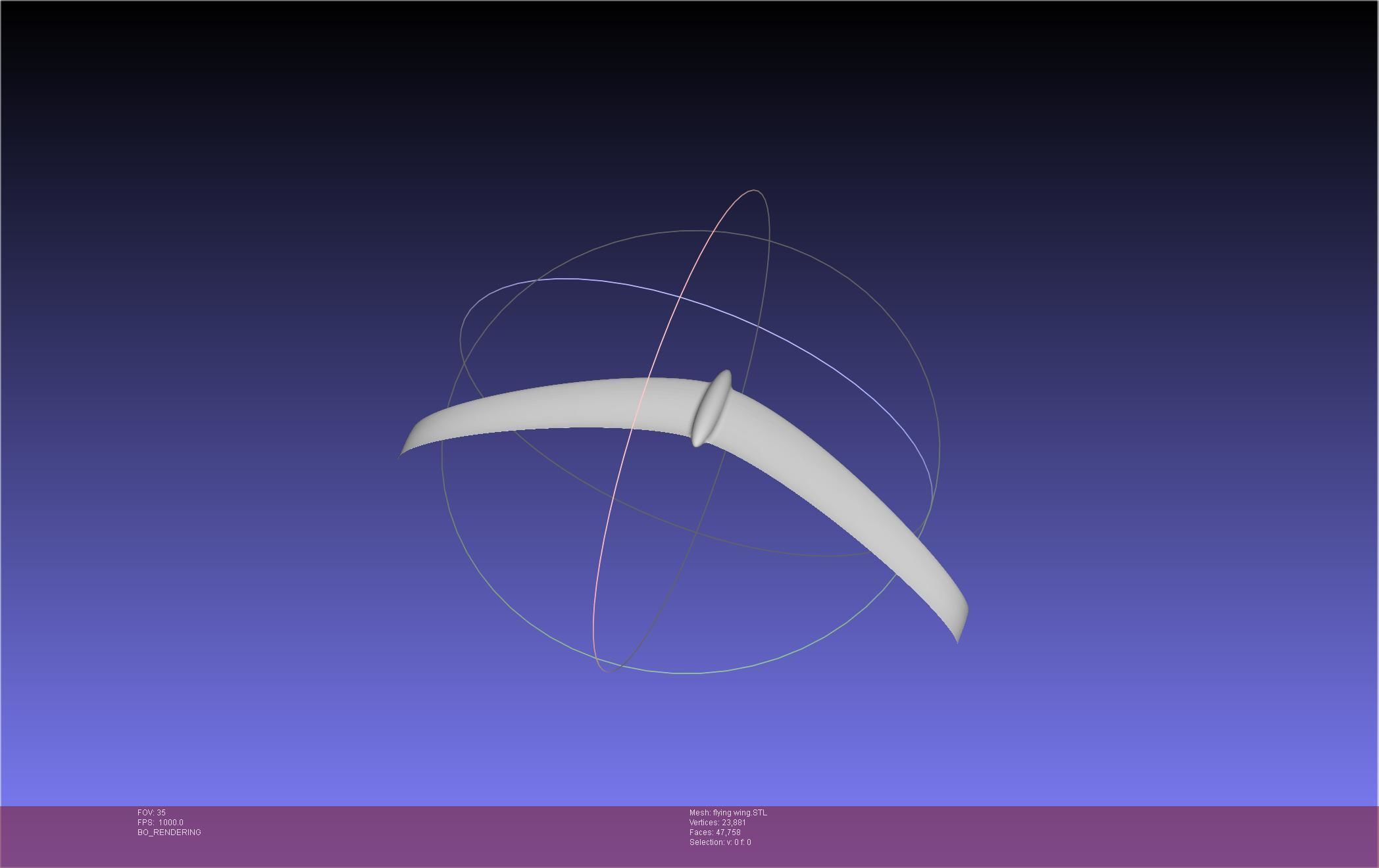 Flying Wing RC Glider Basic Shape 3D print model_30