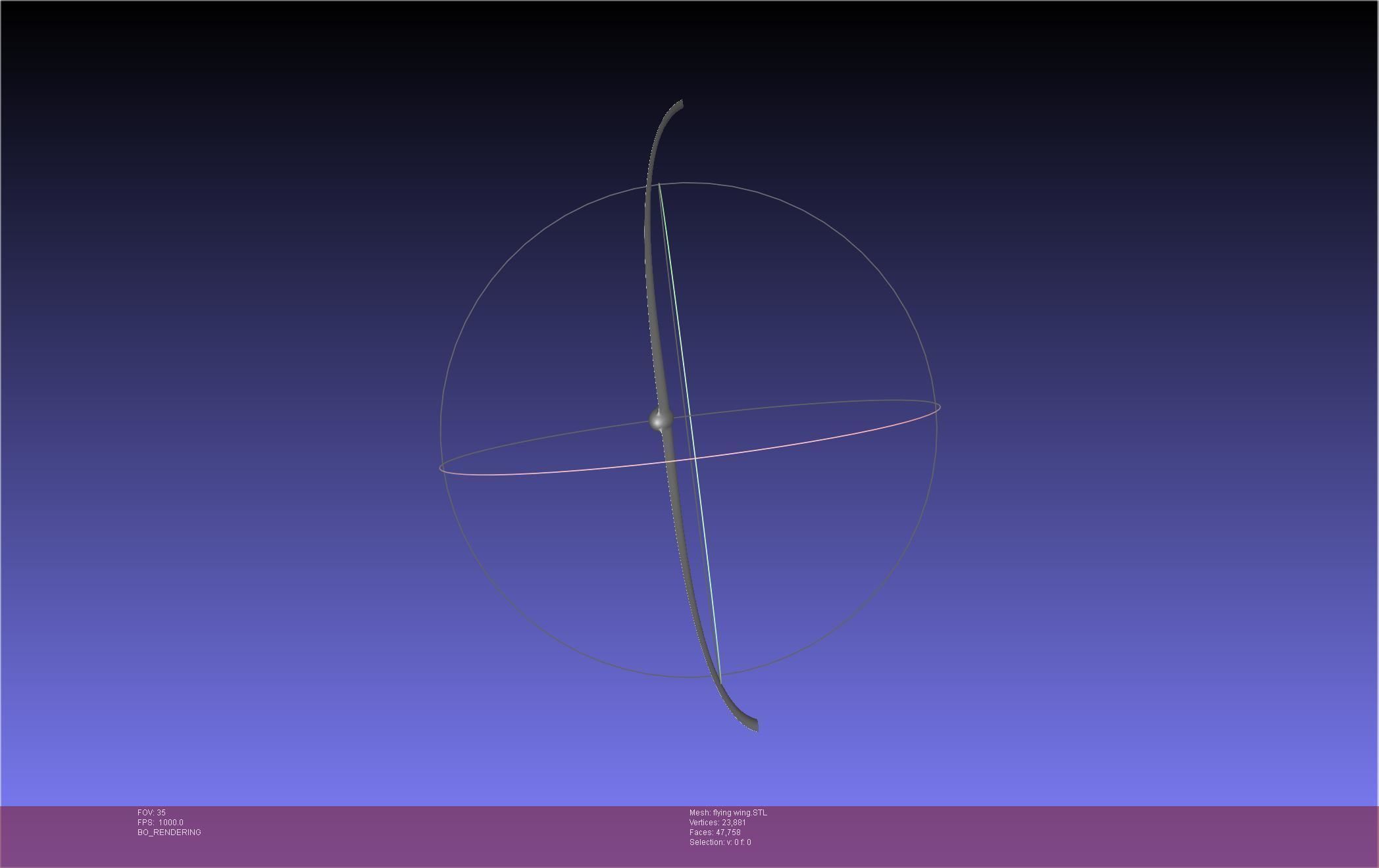 Flying Wing RC Glider Basic Shape 3D print model_25