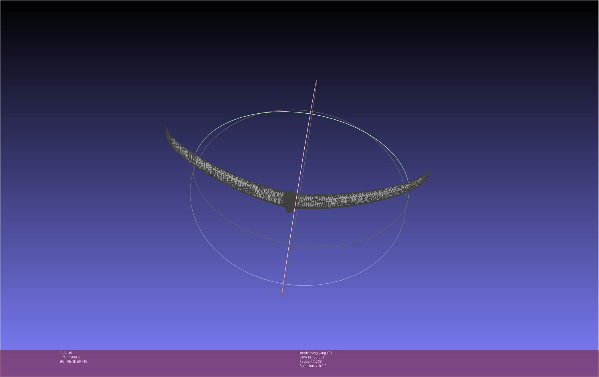 Flying Wing RC Glider Basic Shape 3D print model_39