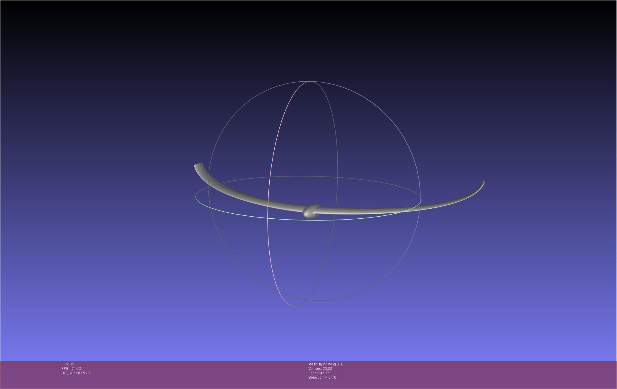 Flying Wing RC Glider Basic Shape 3D print model_4