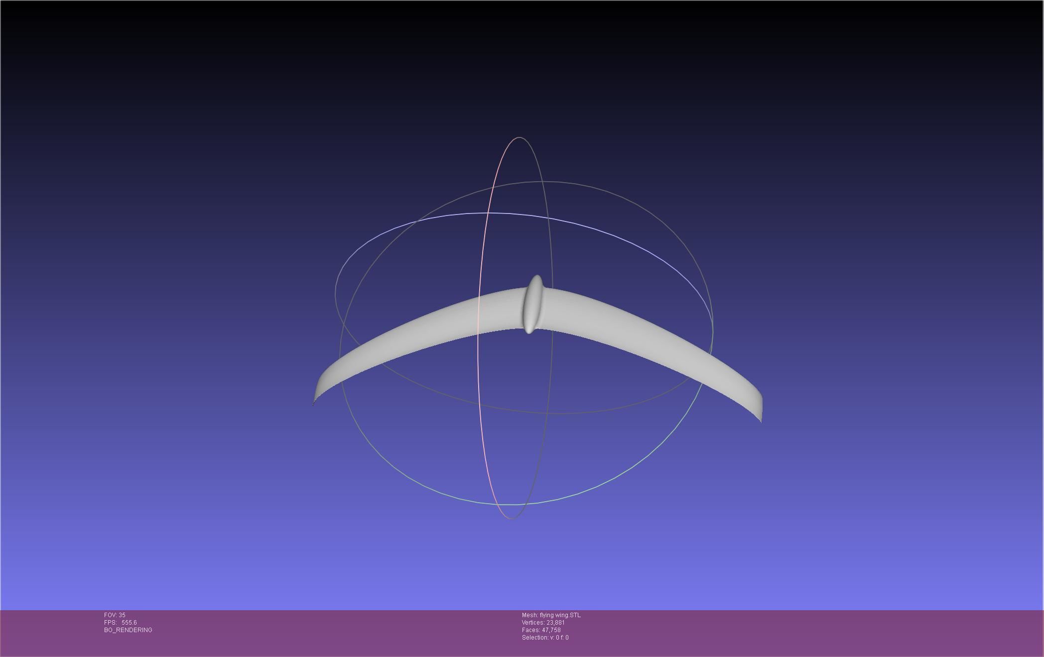 Flying Wing RC Glider Basic Shape 3D print model_11