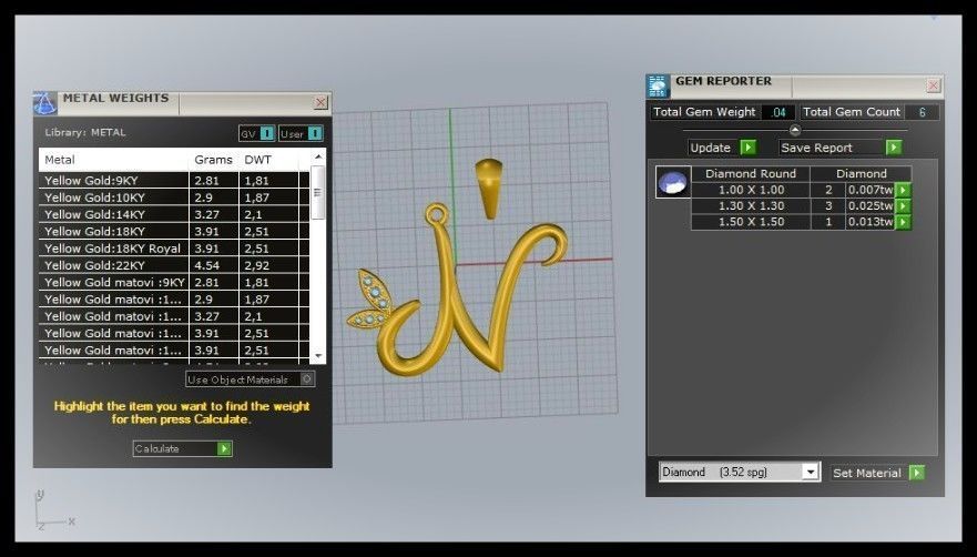 N Letter Leaf Style 3D print model_9