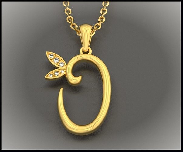 O Letter Leaf Style 3D print model