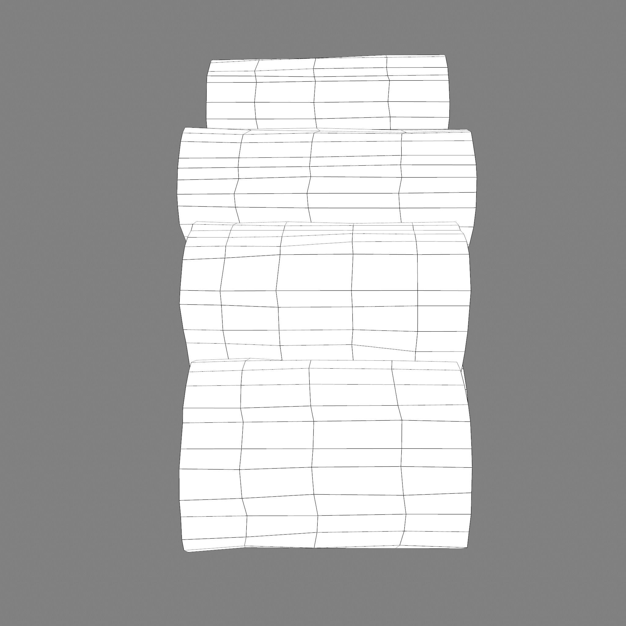 Wood Logs Stack Low-poly 3D model_29