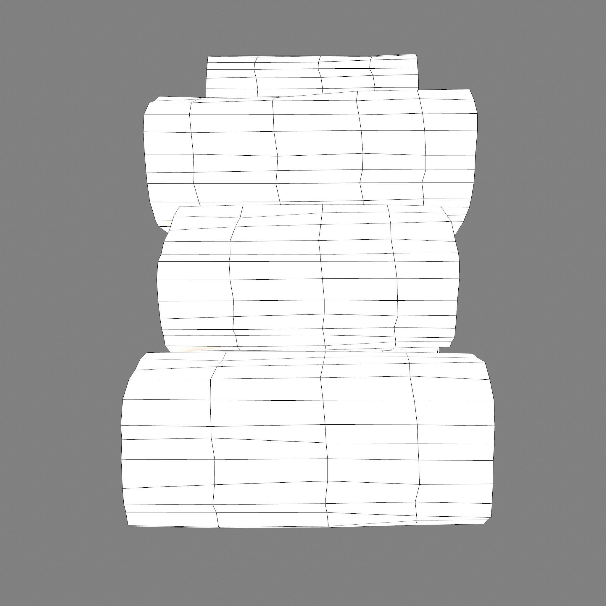 Wood Logs Stack Low-poly 3D model_30