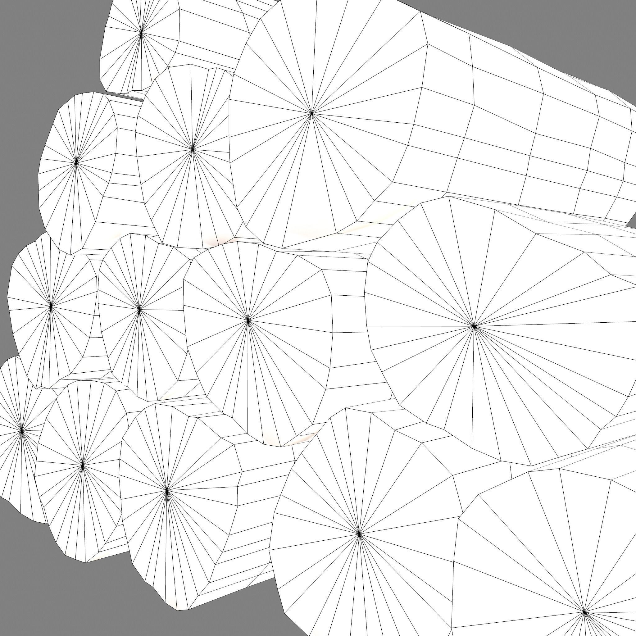 Wood Logs Stack Low-poly 3D model_32