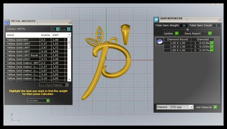 P Letter Leaf Style 3D print model_9