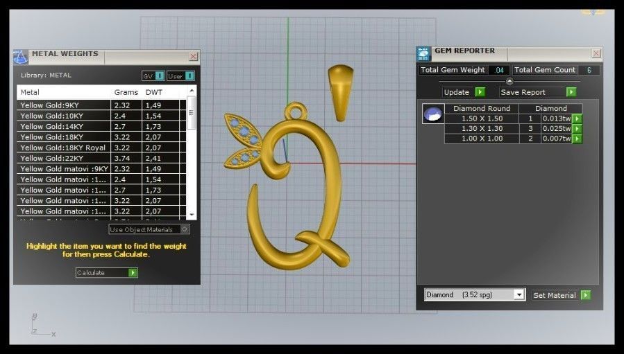 Q Letter Leaf Style 3D print model_9