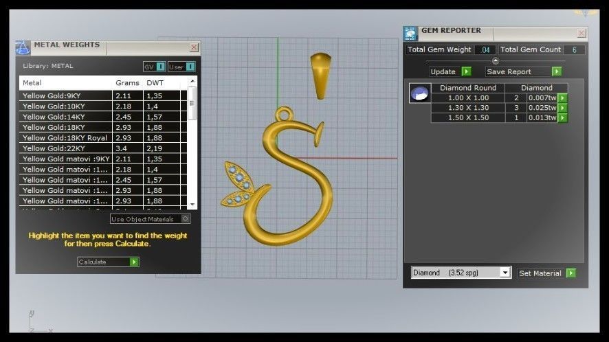 S Letter Leaf Style 3D print model_9