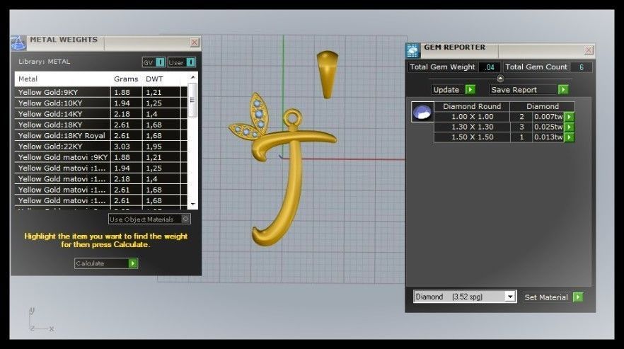 T Letter Leaf Style 3D print model_9