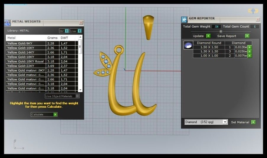 U Letter Leaf Style 3D print model_9