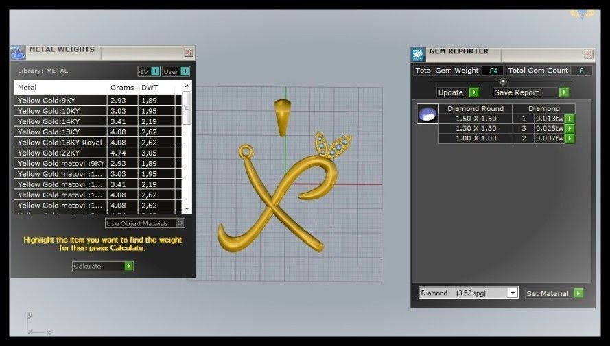 X Letter Leaf Style 3D print model_9