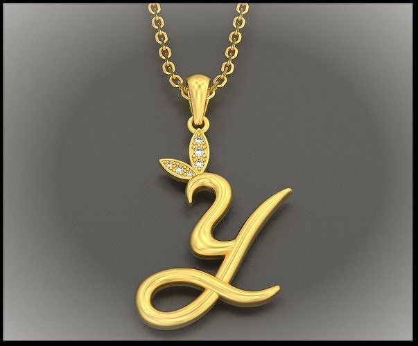 Y Letter Leaf Style 3D print model