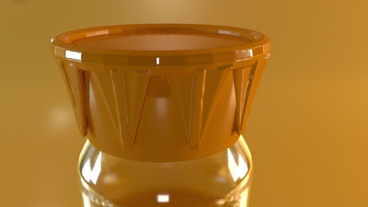 Tropicana orange juice bottle  3D model_4