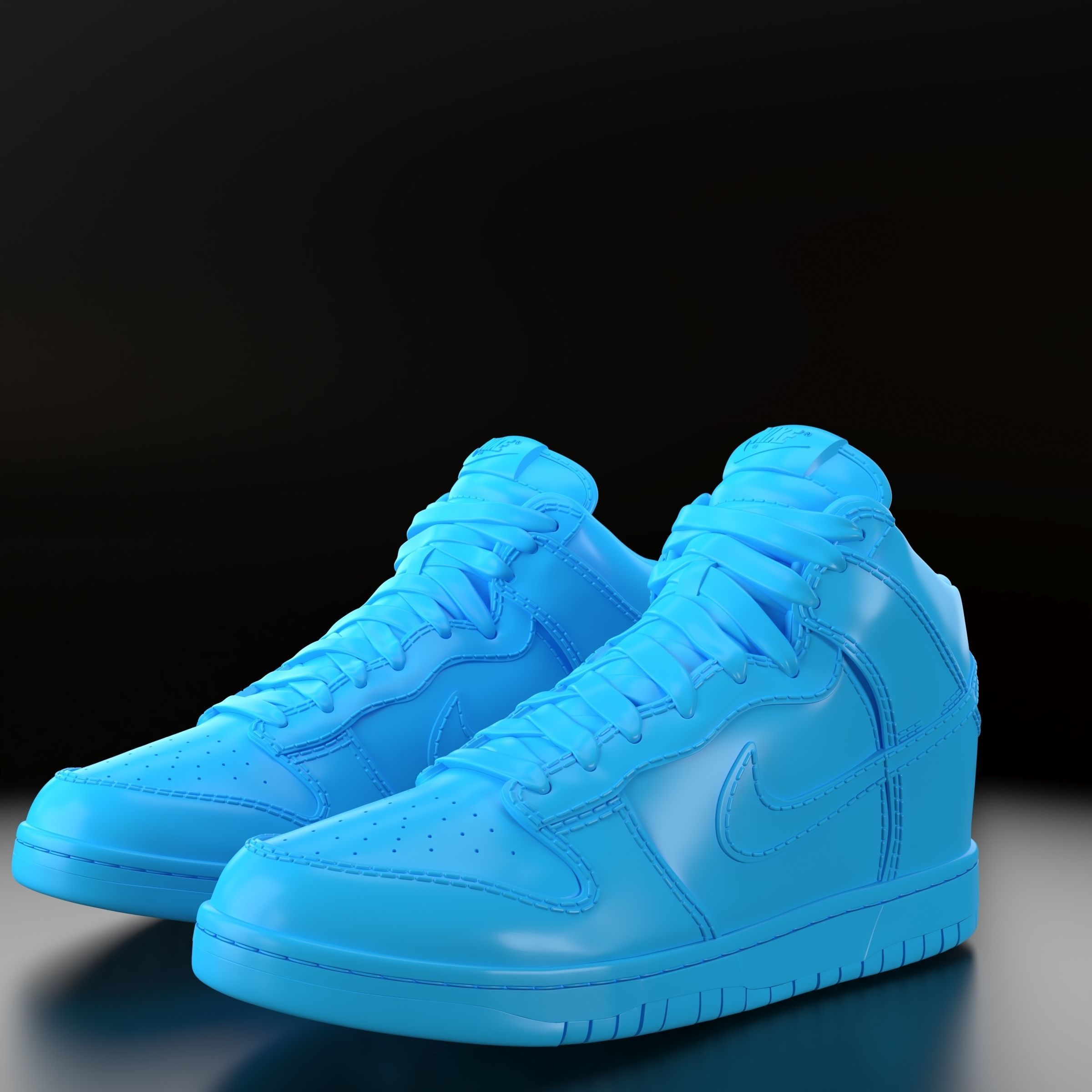 Nike Dunk High 3D print model_1